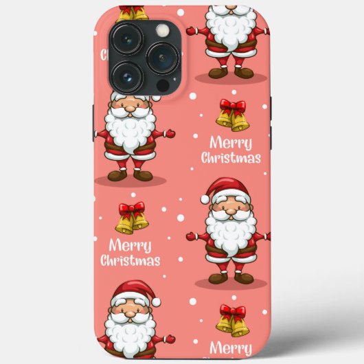 Pink Christmas Santa Clara iPhone Case Mate (Rückseite)