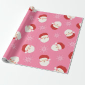 Pink Christmas Santa Geschenkpapier (Ungerollt)