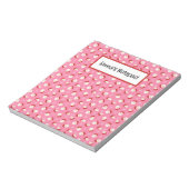 Pink Christmas Santa Notizblock (Rotiert)