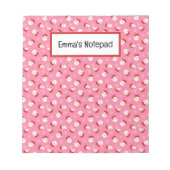 Pink Christmas Santa Notizblock (Vorderseite)