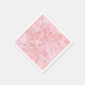 Pink Christmas Snowflakes Boho Pattern Serviette (Ecke)