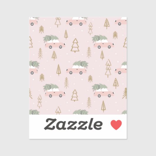 Pink Christmas Stickers Aufkleber (Blatt)