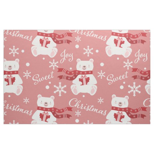 Pink Christmas Stoff (Yard (91,4 cm))