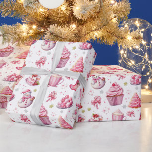 Pink Christmas Sweet Niedlicher Spaß Geschenkpapier