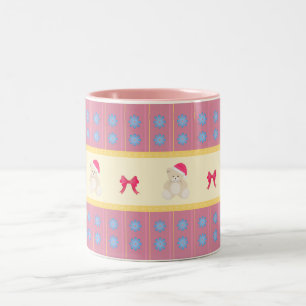 Pink Christmas Teddy Tasse