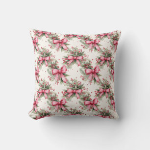 Pink Christmas Throw Kissen