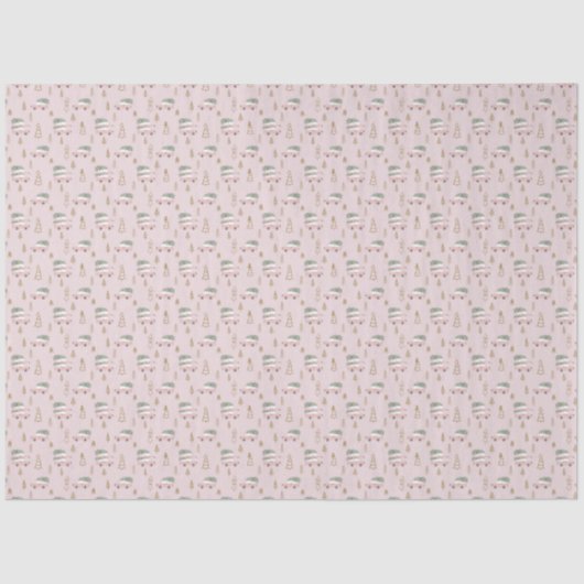 Pink Christmas Tissue paper Seidenpapier (Vorderseite)