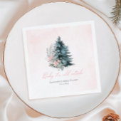 Pink Christmas tree Baby its cold outside Serviette