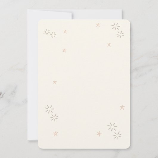 Pink Christmas tree boho Einladung (Rückseite)