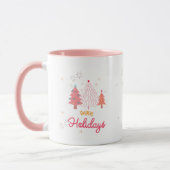 Pink Christmas tree boho Tasse (Links)
