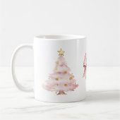 Pink Christmas Tree Bow Kaffeetasse (Links)