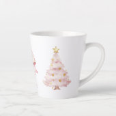 Pink Christmas Tree Bow Milchtasse (Rechts)