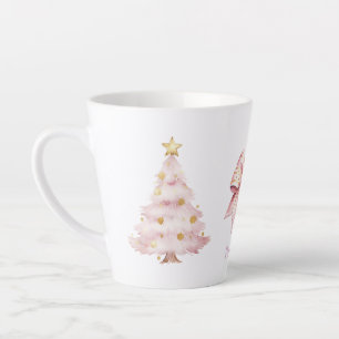 Pink Christmas Tree Bow Milchtasse