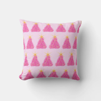 Pink Christmas Tree Cushion Kissen