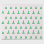 Pink Christmas Tree Geschenkwrap Geschenkpapier (Flach)