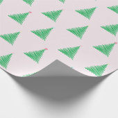 Pink Christmas Tree Geschenkwrap Geschenkpapier (Ecke)