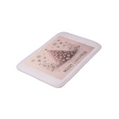 Pink Christmas Tree Merry Christmas Badematte (Schrägansicht)