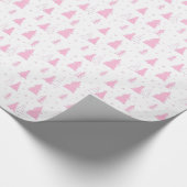Pink Christmas Tree Muster Geschenkpapier (Ecke)