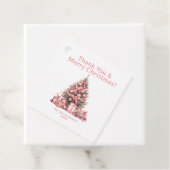 Pink Christmas Tree Party Geschenkanhänger (Beispiel)