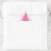 Pink Christmas Tree Stars Dreieckiger Aufkleber (Tasche)