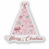 Pink Christmas Tree Sticker (Vorderseite)