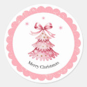 Pink Christmas Tree Sticker Pack Merry Christmas (Vorderseite)