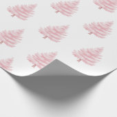 Pink Christmas Trees Geschenkpapier (Ecke)