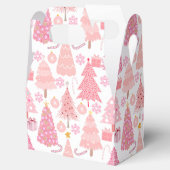 Pink Christmas Trees Muster Geschenkschachtel (Geöffnet)