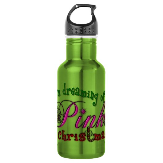 Pink Christmas Trinkflasche (Vorderseite)