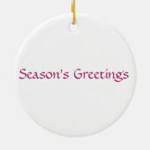 Pink Christmas Village Keramik Ornament (Hinten)