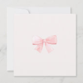 Pink Christmas Window Baby Shower Watercolor Dankeskarte (Rückseite)