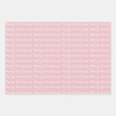 Pink Christmas Wrapping Paper Set 3 Geschenkpapier Set (Vorderseite 2)
