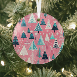 Pink Christmases Ornament Aus Glas
