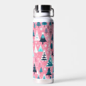 Pink Christmases Trinkflasche (Rückseite)