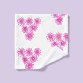 Pink Chrysantemums Mums Muster von 6 Handtuch Set (Waschlappen)