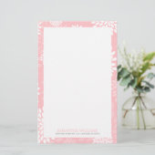 Pink Chrysanthema Blumenmuster Briefpapier (Stehend Vorderseite)