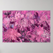 Pink Chrysanthemum Blume Blumenpastellfarbe Poster (Vorne)