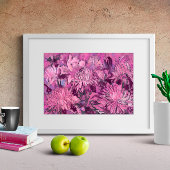 Pink Chrysanthemum Blume Blumenpastellfarbe Poster