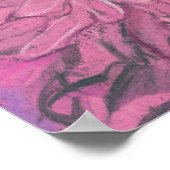 Pink Chrysanthemum Blume Blumenpastellfarbe Poster (Ecke)