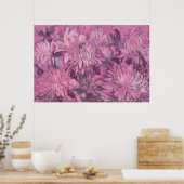 Pink Chrysanthemum Blume Blumenpastellfarbe Poster (Küche)
