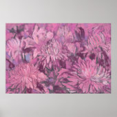 Pink Chrysanthemum Blume Blumenpastellfarbe Poster (Vorne)