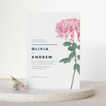 Pink Chrysanthemum Botanische Hochzeit