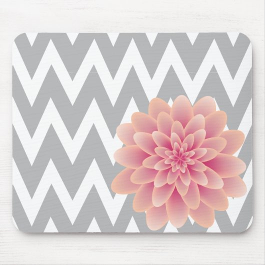 Pink Chrysanthemum Design Mousepad (Vorne)
