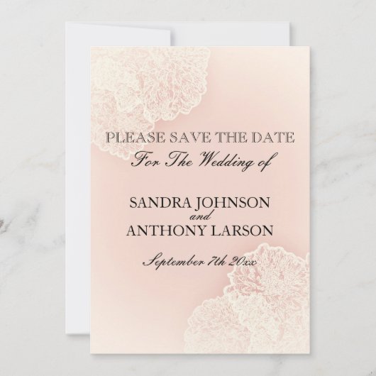 Pink Chrysanthemum Floral Save the Date (Vorderseite)