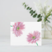 Pink CHRYSANTHEMUM Postkarte (Stehend Vorderseite)