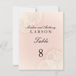 Pink Chrysanthemum Tischnummer Cards