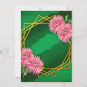 Pink Chrysanthemums Geometric Bridesmaids Luncheon Einladung (Rückseite)