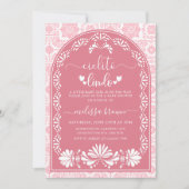 Pink Cielito Lindo Baby Dusche Einladung (Vorderseite)
