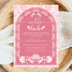 Pink Cielito Lindo Baby Dusche Einladung