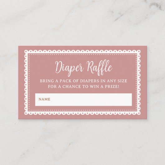 Pink Cielito Lindo Baby Duschkabine Windelwindeln Begleitkarte (Vorderseite)